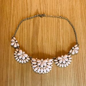 Delicate Pink and Gold Statement Necklace